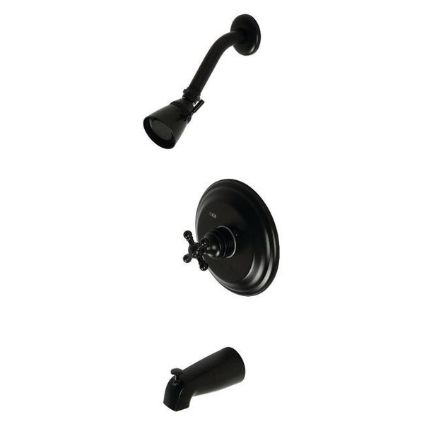 Kingston Brass Kingston Brass KB2630BX Metropolitan Tub & Shower Faucet; Matte Black KB2630BX